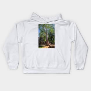 Giant Banyan Tree at Banteay Kdei Kids Hoodie